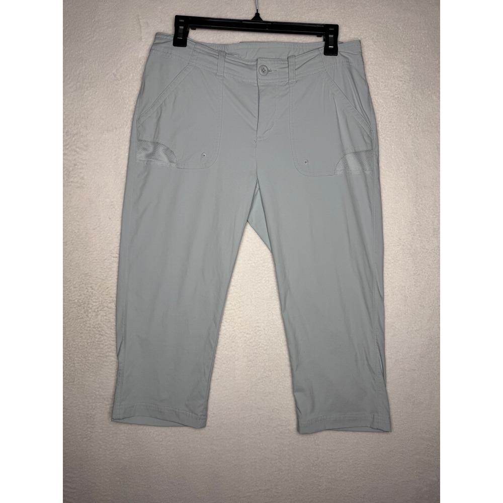 Columbia PFG Capri Pants‎ Size 8 Grey Blue Women Outdoor Fishing Hiking